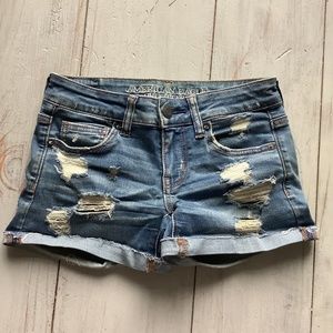 American Eagle Mid Rise Denim Short Size 0